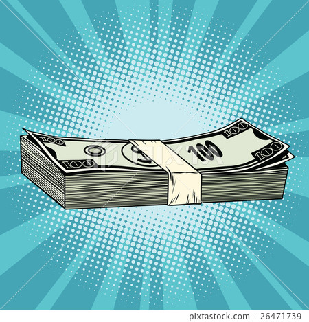 The package of hundred-dollar bills, wealth 26471739
