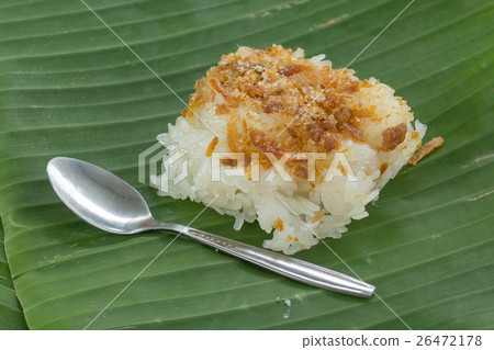 sticky Rice with Sugar dried fish topping 26472178