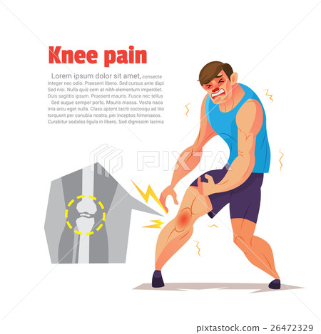 Knee pain of athletic, Vector illustration. Knee pain of athletic, Vector illustration. 26472329
