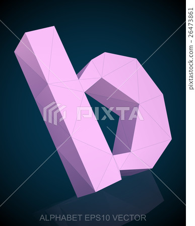 Abstract Pink 3D polygonal B with reflection. EPS Abstract Pink 3D polygonal B with reflection. EPS 26473861