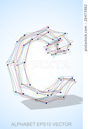 Vector illustration of a Multicolor sketched C 26473862