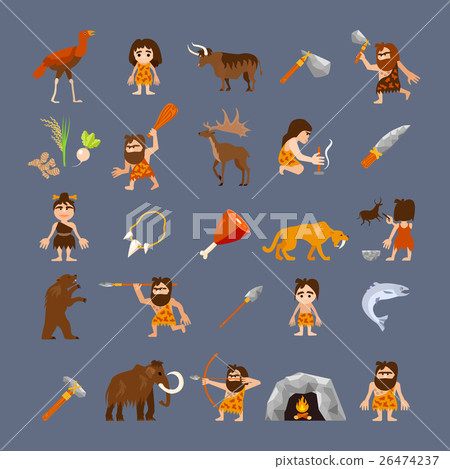 Ancient Flat Icons Collection  26474237