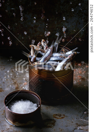 Raw fresh anchovies fishes Raw fresh anchovies fishes 26474652