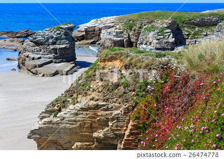 Atlantic sandy Illas beach (Spain). Atlantic sandy Illas beach (Spain). 26474778