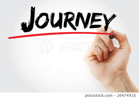 Hand writing Journey with marker 26474918