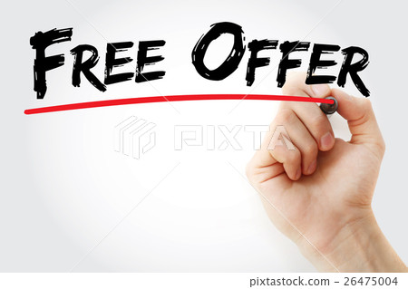 Hand writing Free offer with marker Hand writing Free offer with marker 26475004