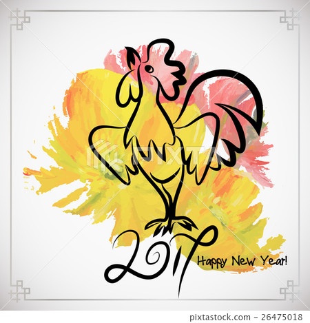 Rooster chinese new year design graphic Rooster chinese new year design graphic 26475018