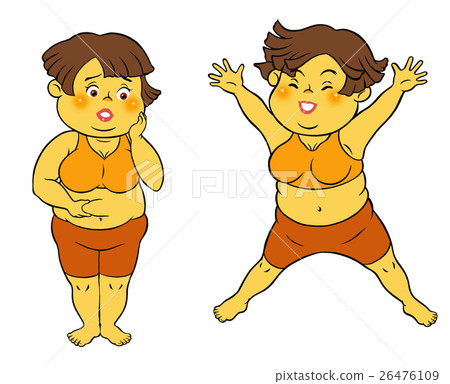 Chubby woman doing diet fitness 26476109