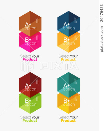 Set of business hexagon layouts with text and Set of business hexagon layouts with text and 26476428