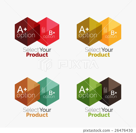 Set of business hexagon layouts with text and Set of business hexagon layouts with text and 26476430