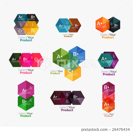 Geometric paper business infographics layouts Geometric paper business infographics layouts 26476434