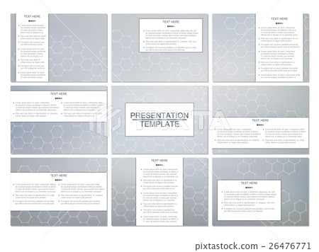 Set of modern business presentation templates in 26476771