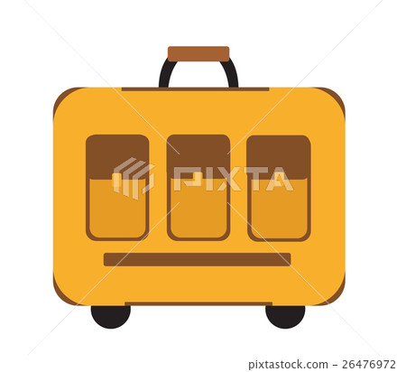 Travel Suitcase icon flat style. Classic with a Travel Suitcase icon flat style. Classic with a 26476972