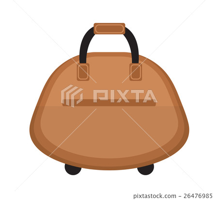 Female travel bag icon flat style. Women  isolated 26476985