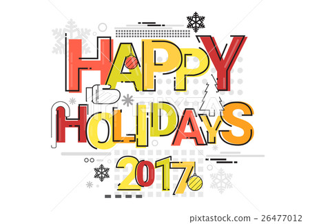 Merry Christmas Happy New Year Simple Line Sketch Merry Christmas Happy New Year Simple Line Sketch 26477012
