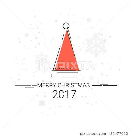 Merry Christmas Happy New Year Simple Line Sketch Merry Christmas Happy New Year Simple Line Sketch 26477020