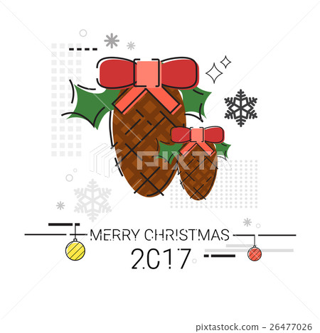 Merry Christmas Happy New Year Simple Line Sketch Merry Christmas Happy New Year Simple Line Sketch 26477026