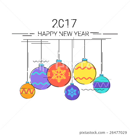 Toys Hanging Simple Line Sketch Merry Christmas Toys Hanging Simple Line Sketch Merry Christmas 26477029