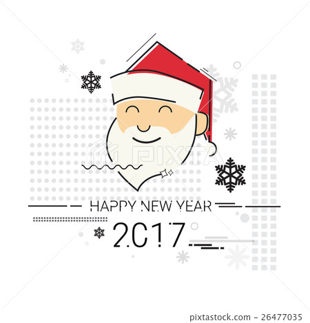 Merry Christmas Happy New Year Simple Line Sketch Merry Christmas Happy New Year Simple Line Sketch 26477035