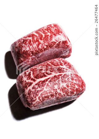 Fresh raw marble beef steak on plate  26477464