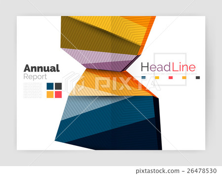 Vector annual report geometric template Vector annual report geometric template 26478530