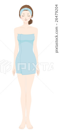 女性全身戴著髮帶,閉上了眼睛 女性全身戴著髮帶,閉上了眼睛 26479204