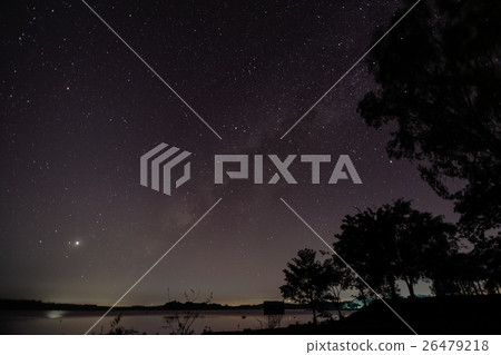 Starry night with beautiful night sky. 26479218