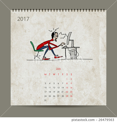 Office life, calendar 2017 design Office life, calendar 2017 design 26479563