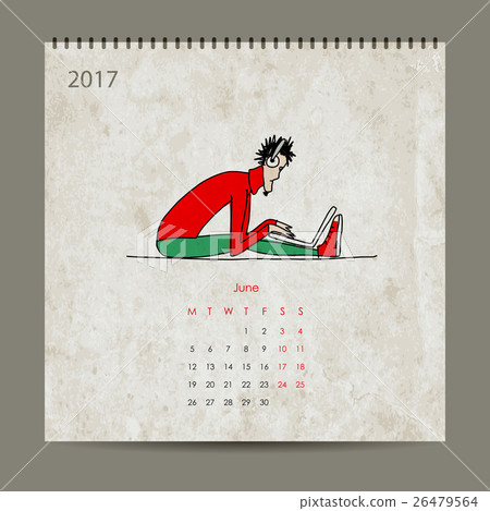 Office life, calendar 2017 design 26479564