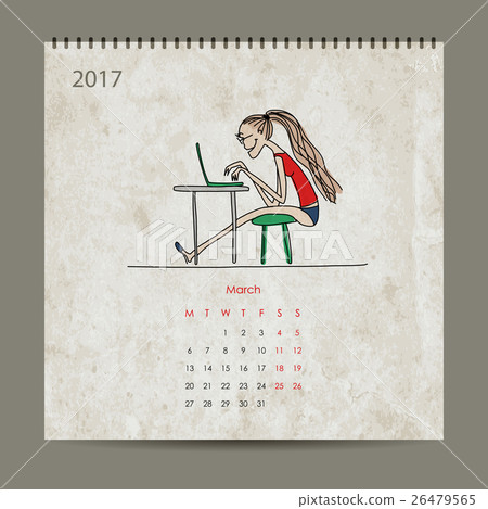 Office life, calendar 2017 design Office life, calendar 2017 design 26479565