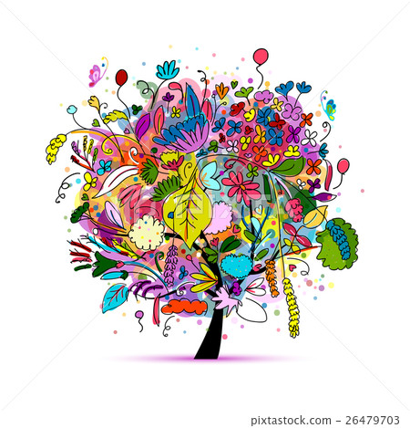 Floral tree for your design Floral tree for your design 26479703