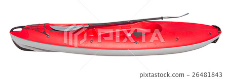 Red crossover kayak isolated Red crossover kayak isolated 26481843