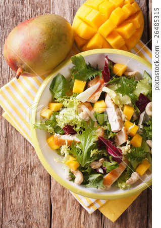 salad of grilled chicken breast, mango, arugula salad of grilled chicken breast, mango, arugula 26485315