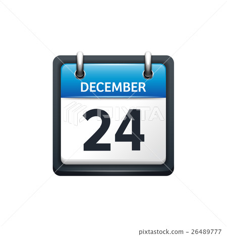 December 24. Calendar icon.Vector illustration - Stock Illustration ...