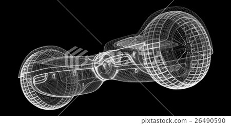 Electric Gyroscooter isolated 26490590
