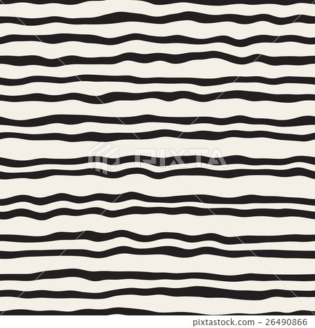 Vector Seamless Black and White Hand Drawn - Stock Illustration ...