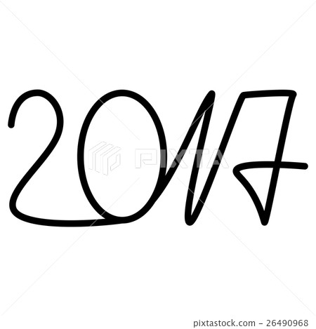 Happy new year 2017 text design Happy new year 2017 text design 26490968