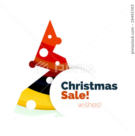 Geometric Christmas sale or promotion ad banner 26491503