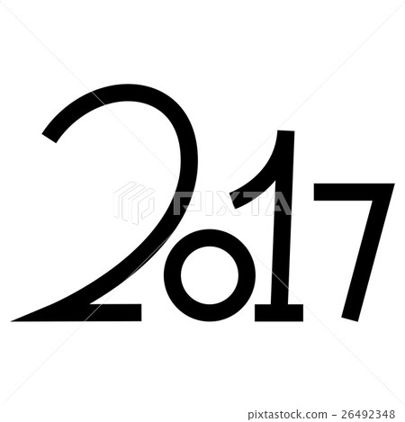 Happy new year 2017 text design - Stock Illustration [26492348] - PIXTA