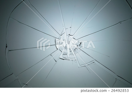 Broken glass image of disaster damage 26492853