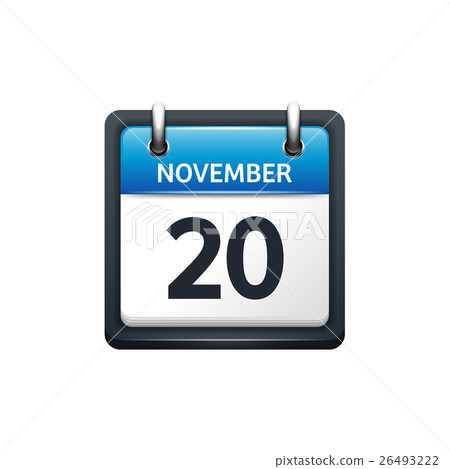 November 20. Calendar icon.Vector illustration - Stock Illustration ...