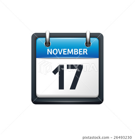 November 17. Calendar icon.Vector illustration 26493230