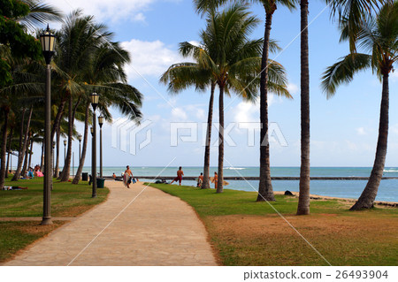 Waikiki Beach, Honolulu, Oahu, Hawaii.. Waikiki Beach, Honolulu, Oahu, Hawaii.. 26493904