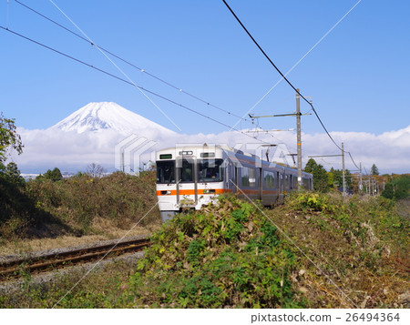 Local line and Mt. Fuji Local line and Mt. Fuji 26494364