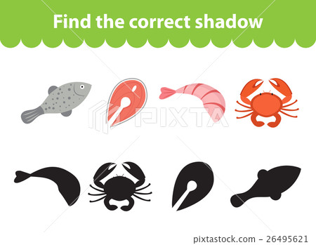 Children s educational game, find correct shadow Children s educational game, find correct shadow 26495621