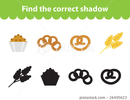 Children s educational game, find correct shadow 26495623