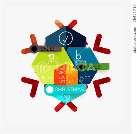 Paper Christmas Greeting Card Banners with text 26495716