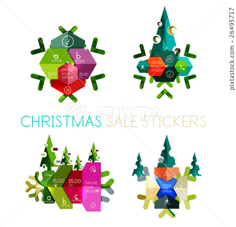 Paper Christmas Greeting Card Banners with text Paper Christmas Greeting Card Banners with text 26495717