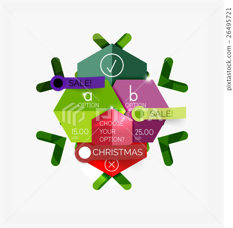 Paper Christmas Greeting Card Banners with text Paper Christmas Greeting Card Banners with text 26495721