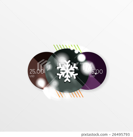 Christmas or New Year promo labels and stickers 26495793